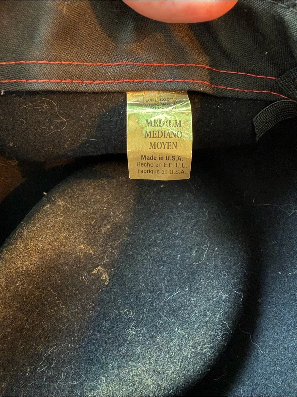 VTG Golden Gate Hat co Men's Black Wool Fedora with Braided Accent